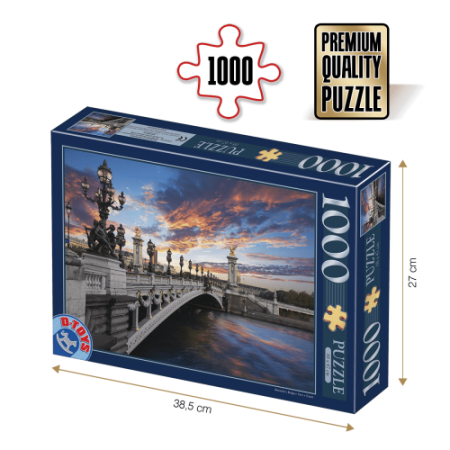 Puzzle - Puzzle 1000 - Peisaje De Zi Alexander's Bridge Paris