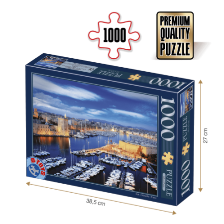Puzzle - Puzzle 1000 - Peisaje De Zi Port Marseille Franta