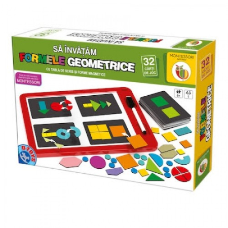 Educative - Sa Invatam Formele Geometrice - Joc Tip Montessori (Magnetic)