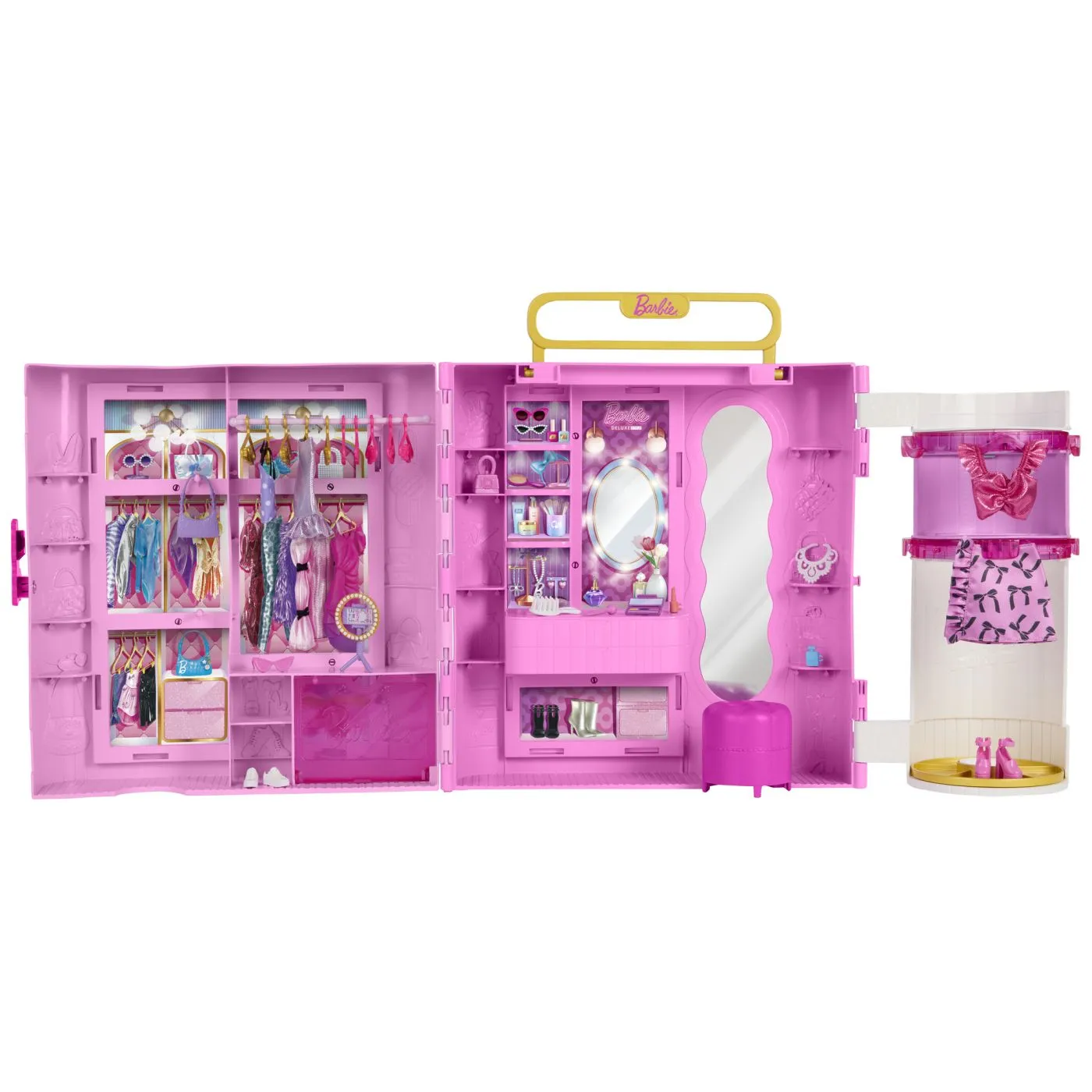Set Barbie Deluxe Style – Dulap Roz pentru Haine și Accesorii de Păpuși [1]