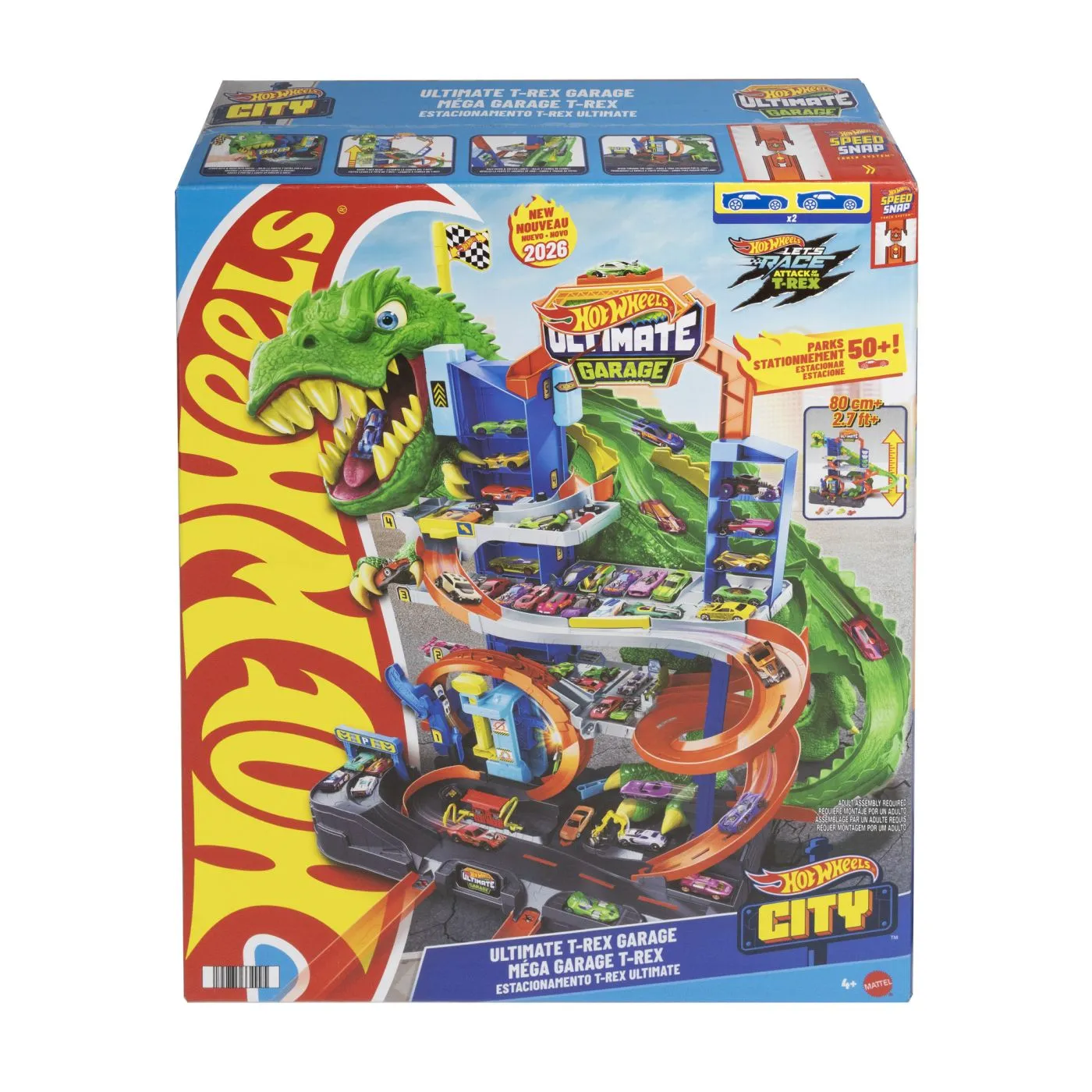 Masini - Set de joacă Hot Wheels City Ultimate T-Rex Garage – Garaj cu Dinozaur