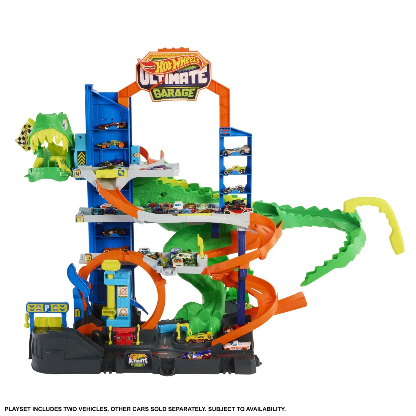 Set de joacă Hot Wheels City Ultimate T-Rex Garage – Garaj cu Dinozaur [1]