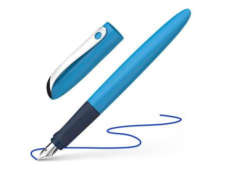 Stilouri - Stilou Schneider Wavy ergonomic pentru elevi, peniță din oțel inoxidabil cu vârf din iridiu