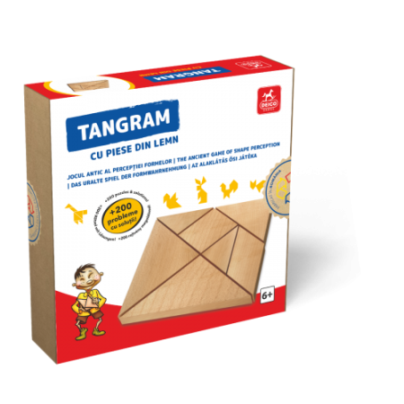 Creative - Tangram Cu Piese Din Lemn