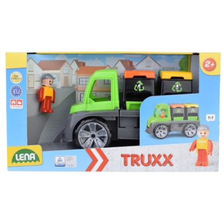 Masini - Truxx - Camion Cu Containere De Reciclare Cu Figurina 39cm