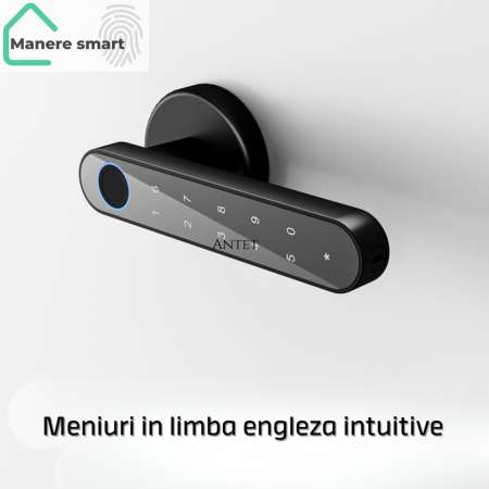 mâner smart Hong Kong cu amprentă digitală, cod PIN, bluetooth – smart lock interior pentru uși [4]