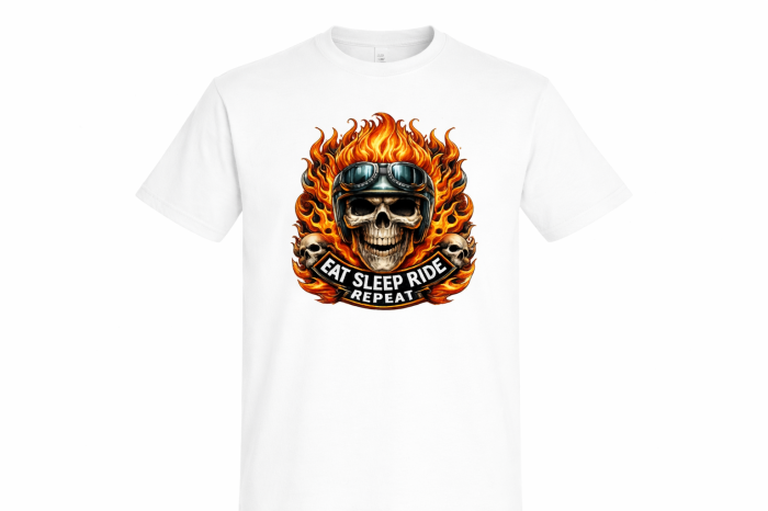 tricou moto skull eat sleep ride repeat mannzes [5]