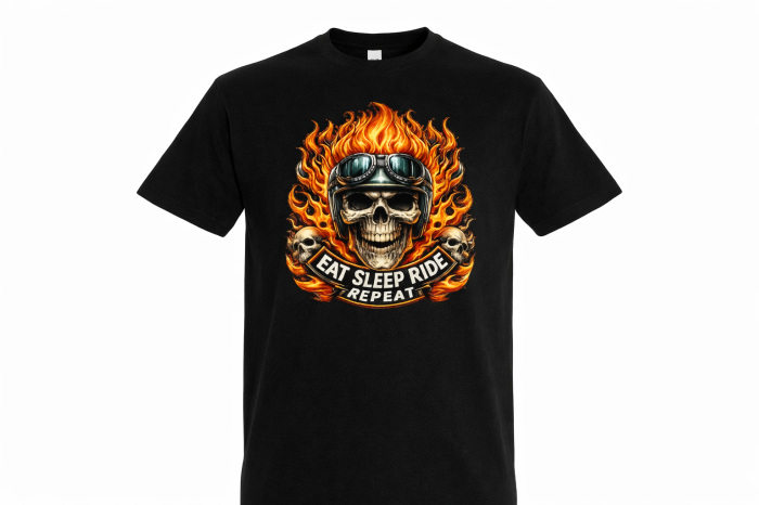 tricou moto skull eat sleep ride repeat mannzes [2]