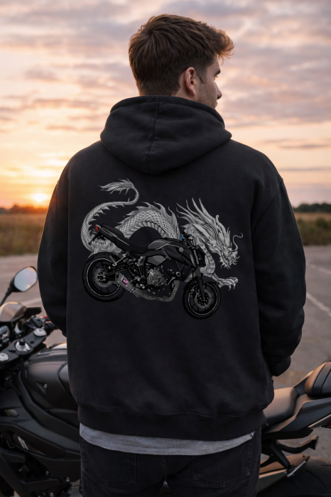 Hanorac Dragon Rider Mannzes din bumbac premium pentru motocicliști [2]