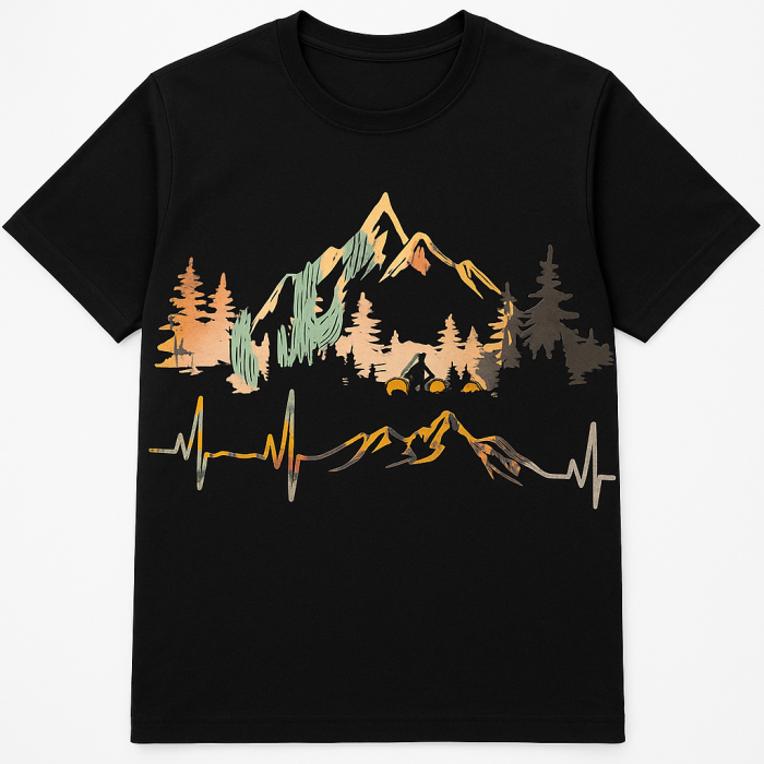 Heartbeat of the Mountains tricou lifestyle outdoor urban streetwear alb Mannzes [8]