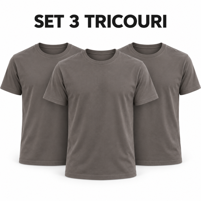 Set 3 tricouri gri Zinc adulți din bumbac 190 g/m² [2]