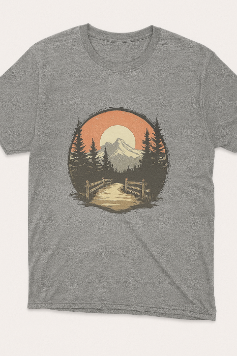 Sunset Escape tricou lifestyle outdoor urban streetwear gri Mannzes [2]