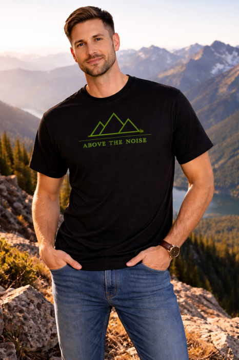 Above the Noise tricou outdoor urban negru Mannzes [3]