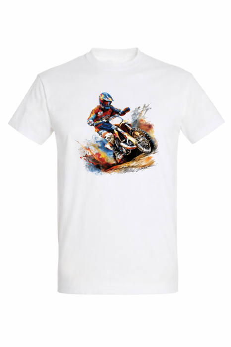 Tricou Adrenaline Ride Mannzes cu design motocross offroad, tricou pentru pasionati de moto si aventura [2]