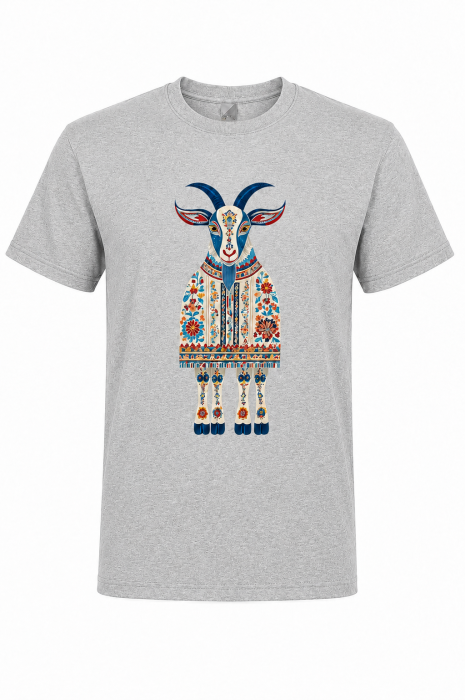 Tricou Capră în Port Popular Românesc - Design Folcloric Mannzes [7]