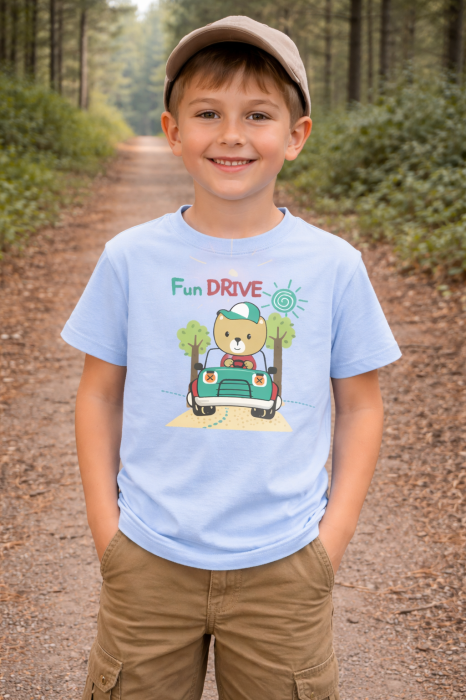 tricou copii fun drive urs masina mannzes [3]