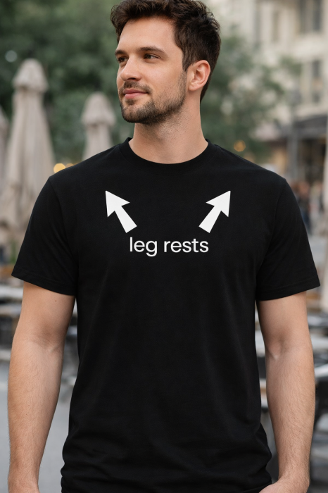 tricou funny leg rests negru mannzes [2]