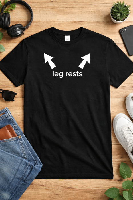 tricou funny leg rests negru mannzes [3]