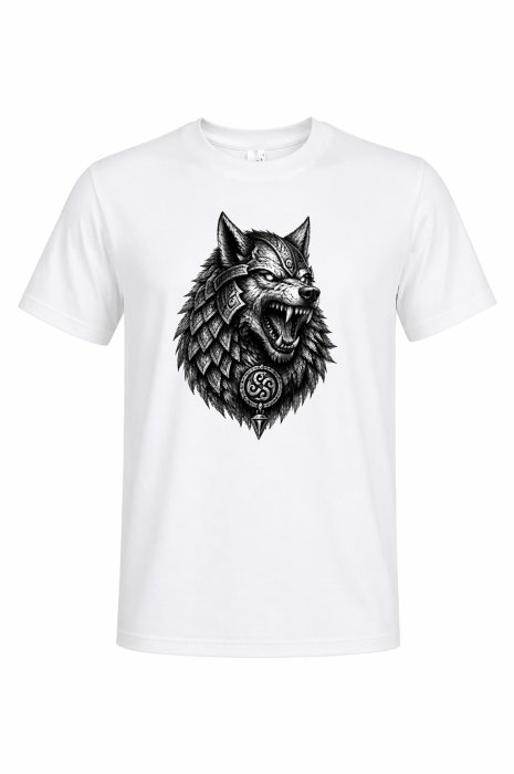 Tricou Lup Războinic Bărbați – Print DTF Premium, Bumbac 100%, Stil Streetwear Mannzes [6]