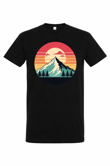 Tricou Mountain Sunset outdoor retro Mannzes [5]