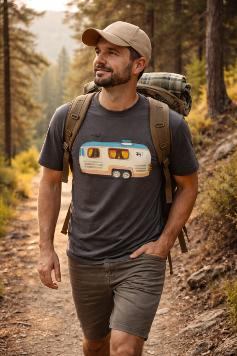 Tricou camping rulota vintage barbati Mannzes [3]