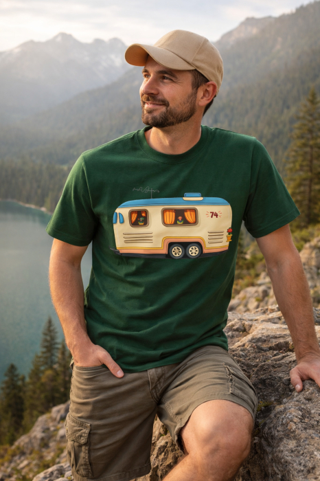 Tricou camping rulota vintage barbati Mannzes [5]