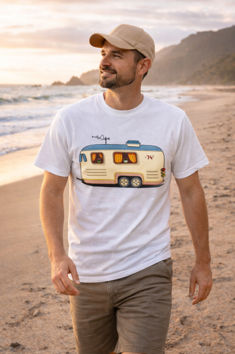 Tricou camping rulota vintage barbati Mannzes [4]