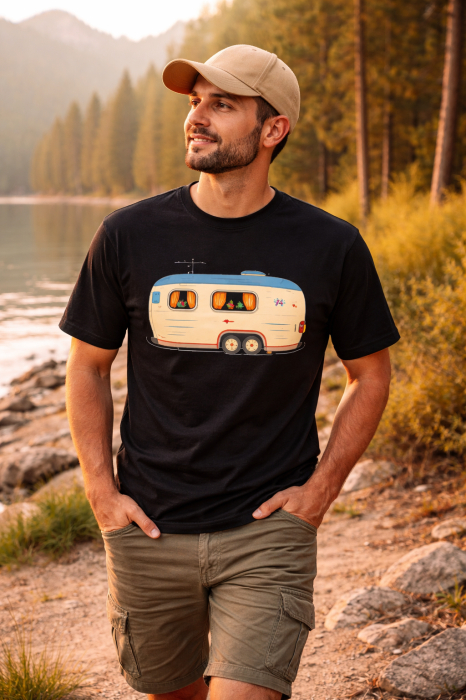 Tricou camping rulota vintage barbati Mannzes [6]