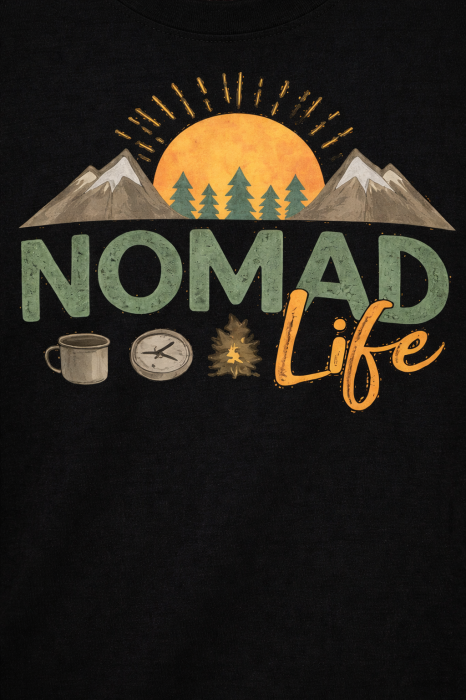 Tricou Nomad Life cu print outdoor colorat – Mannzes [6]