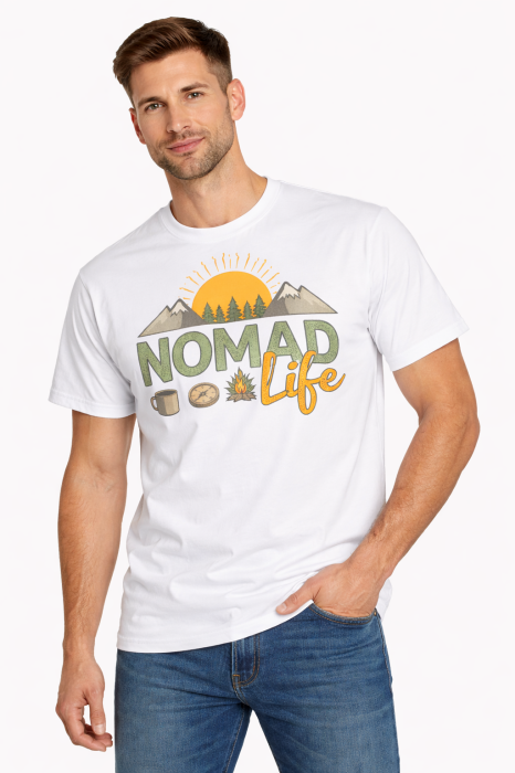 Tricou Nomad Life cu print outdoor colorat – Mannzes [17]