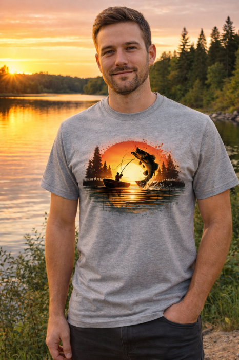 tricou pescuit sunset catch mannzes [4]