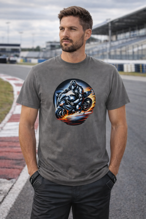 Tricou moto Speed Rider Mannzes cu print motocicleta sport [2]