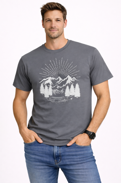 Tricou Sunrise Mountain Mannzes - Tricou Outdoor Natură [9]
