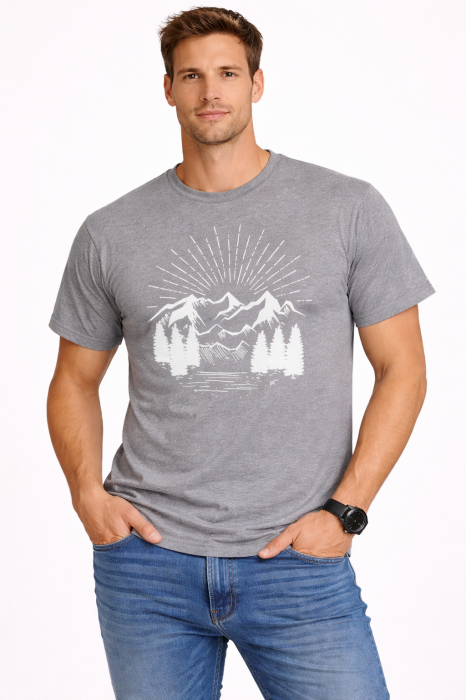 Tricou Sunrise Mountain Mannzes - Tricou Outdoor Natură [7]