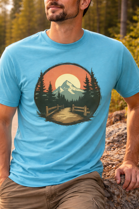 Sunset Escape tricou lifestyle outdoor urban streetwear gri Mannzes [5]