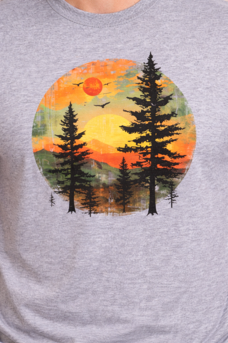 Wild Sunset tricou lifestyle outdoor urban streetwear gri Mannzes [12]