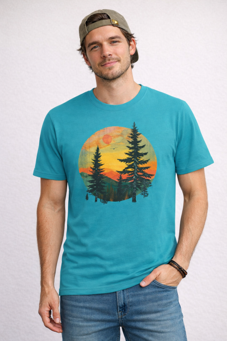 Wild Sunset tricou lifestyle outdoor urban streetwear gri Mannzes [9]