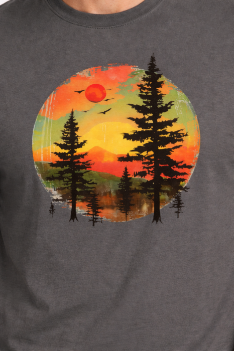 Wild Sunset tricou lifestyle outdoor urban streetwear gri Mannzes [8]