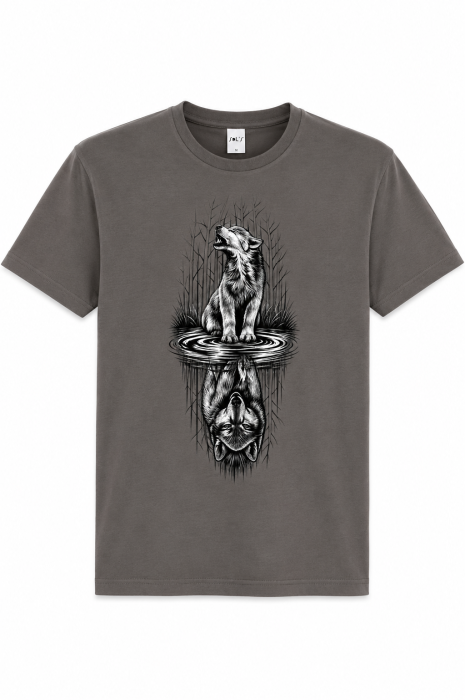 Tricou cu Lup Wolf Reflection – Mannzes [6]