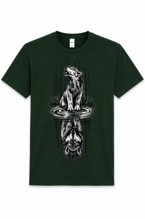 Tricou cu Lup Wolf Reflection – Mannzes [5]