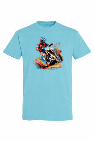 Tricouri Moto - Tricou Adrenaline Ride Mannzes cu design motocross offroad, tricou pentru pasionati de moto si aventura