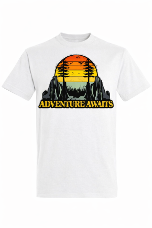 Tricouri Camping & Outdoor - Tricou Adventure Spirit Mannzes cu print outdoor