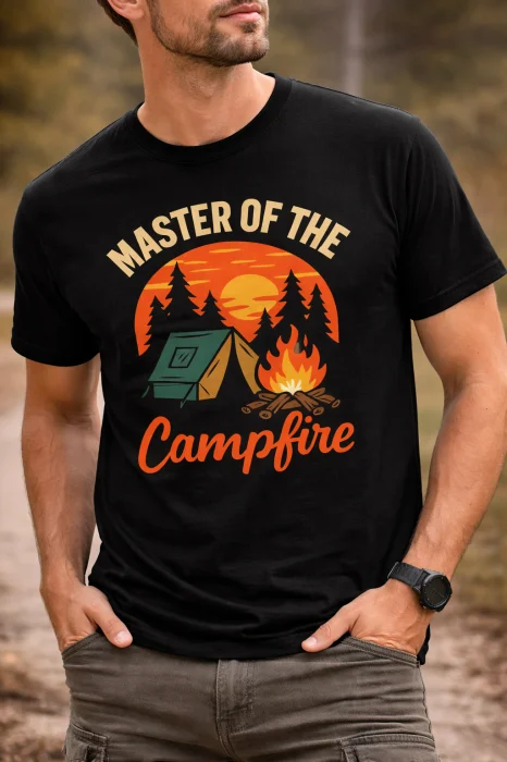 Livrare Imediata-Reduceri - Tricou Campfire Spirit-Negru Marime M