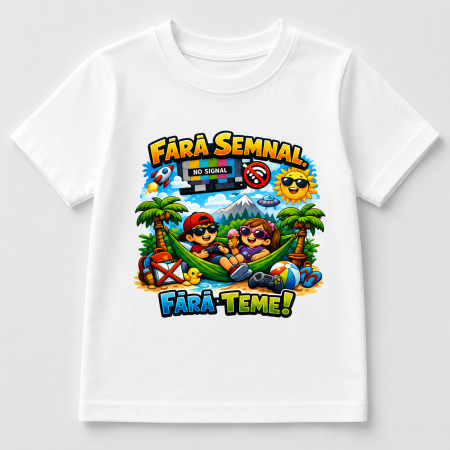 Tricouri Copii - Tricou Copii Fără Semnal Fără Teme Tricou Funny Gaming