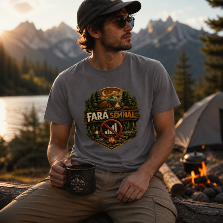 Livrare Imediata-Reduceri - Tricou Fără Semnal Camping Outdoor – Design Aventură Natură Mannzes-marime L