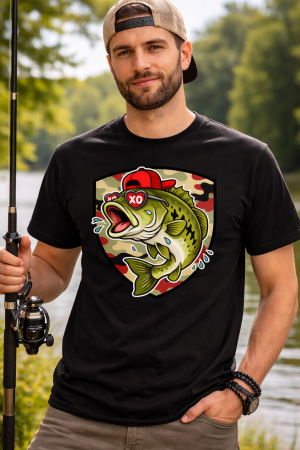 Tricouri Pescuit - tricou pescuit bass funny mannzes