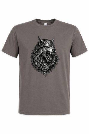 Tricouri Camping & Outdoor - Tricou Lup Războinic Bărbați – Print DTF Premium, Bumbac 100%, Stil Streetwear Mannzes
