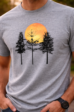 Tricouri Camping & Outdoor - Midnight Forest – Lunar Escape Tee