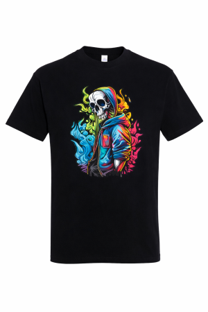 Tricouri Funny - Tricou Neon Reaper Mannzes cu design skull streetwear