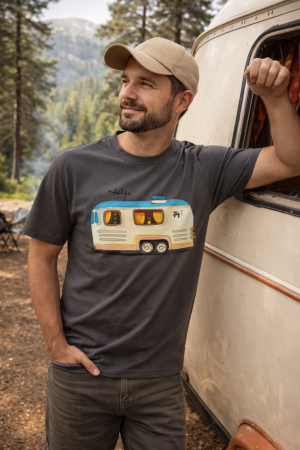 Tricouri Camping & Outdoor - Tricou camping rulota vintage barbati Mannzes